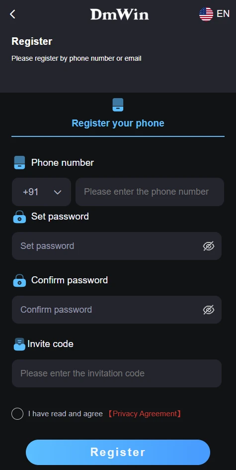 DM Win Register
